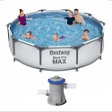BESTWAY Steel Pro MAX Round Pool with Filter Pump, 366 x 76 cm - 56416