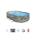 Bestway Power Steel Comfort Jet Series 6.10m x3.66m x1.22m Oval Pool Set - 56719