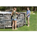 Bestway Power Steel Comfort Jet Series 6.10m x3.66m x1.22m Oval Pool Set - 56719