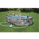 Bestway Power Steel Comfort Jet Series 6.10m x3.66m x1.22m Oval Pool Set - 56719