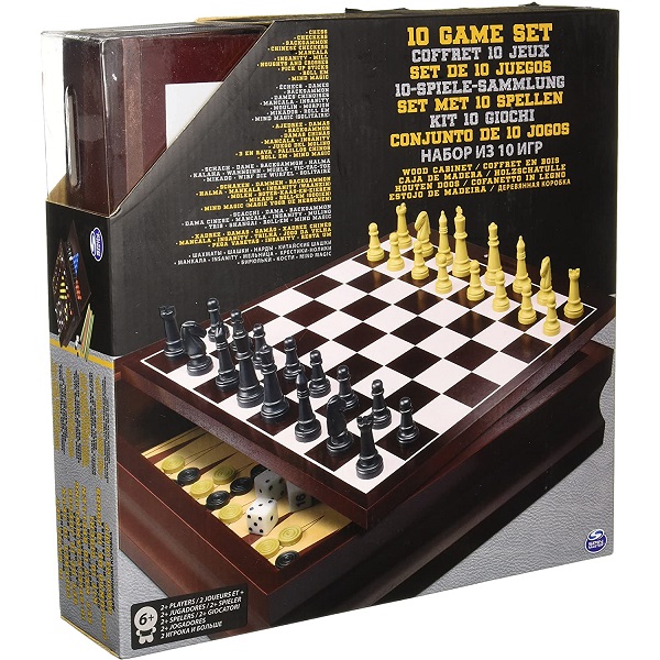 Spinmaster Game Family 10 Game Set Wood - 6033153-T