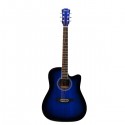 BANSID Basswood 41inch Acoustic Guitar, Blue - FT-G41-BLUE