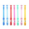 SWAN Soprano Recorder, 8-Hole Plastic Transparent Flute with Cleaning Rod For Beginners, Translucent Blue - SW-8KT-TBLUE