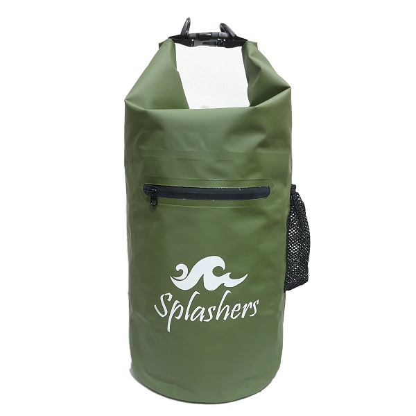 SPLASHERS Waterproof Floating 30L Capacity Dry Bag with 2 Shoulder Straps, Olive Green - MOSP0005