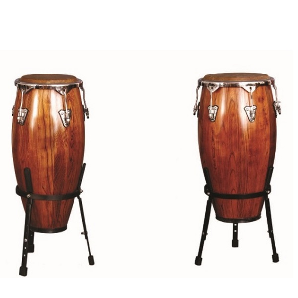 ARTLAND Wooden Pair 11&12inch Conga WITH STAND - ADC1209NS
