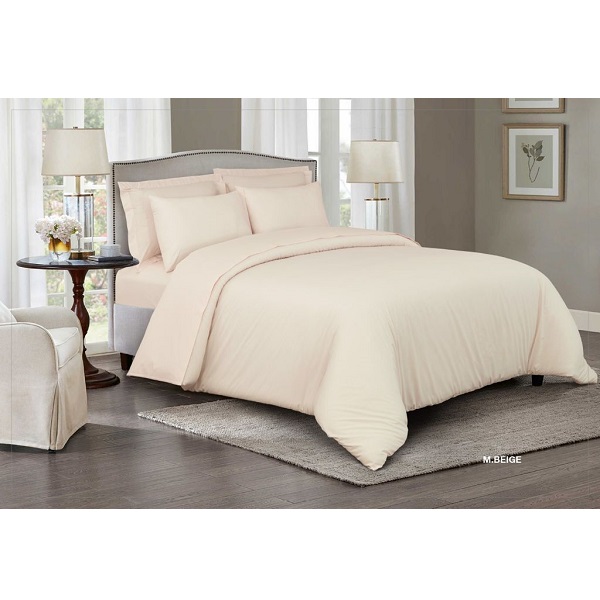 CANNON Plain Twin Comforter, Set of 3 Pieces, Beige - HT03128-BEG