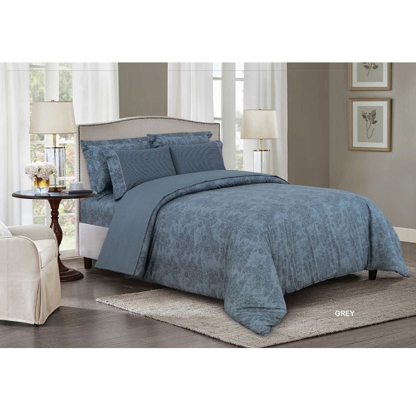 Cannon KIN Peace On Earth Comforter Set of 4 Pieces, Grey - HT03089-GRY