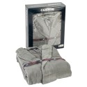 Cannon Cotton Plain Bathrobe with Hood, XL Size, Grey - CH05013-GRY-XL