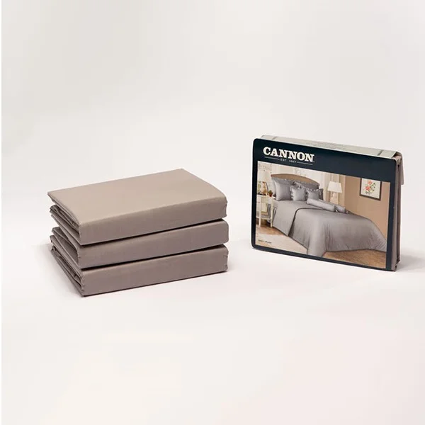 Cannon Twin Plain Duvet Cover Set of 3Pcs, Grey - HT02176-GRY
