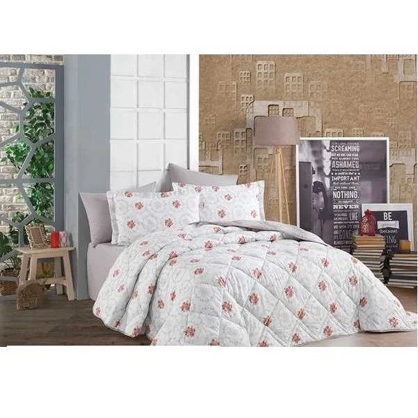 Artex Twin Printed Turkish Cotton Bedspread Set of 3Pcs, Lace Grey - TU02004-LACGR