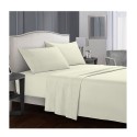 Fashion Fitted Plain Bed Sheet Set of 3Pcs, 200x200cm, Cream - CH02349-CRM