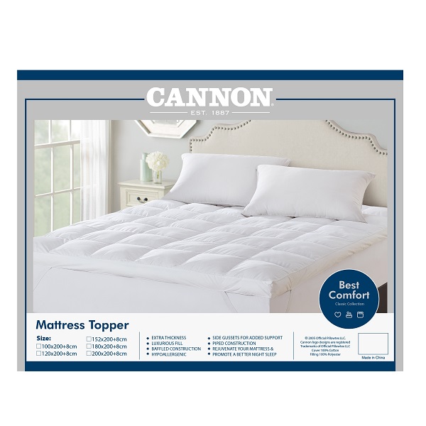 Cannon Cotton Mattress Topper, 152x200cm - CH02264