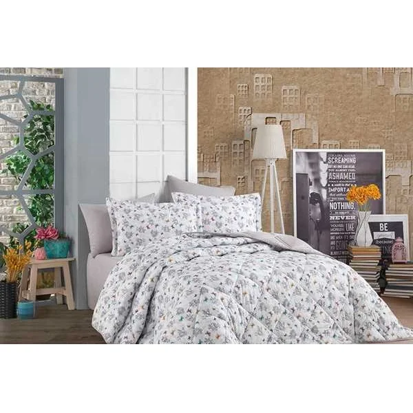 Artex Twin Printed Turkish Cotton Bedspread Set of 3Pcs, Rosa Nera - TU02004-ROSNE