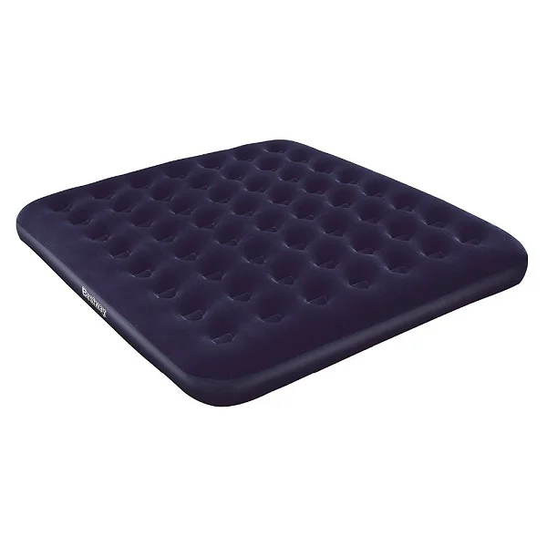 Bestway Flocked Inflatable King Air Bed, 2.03m x 1.83m x 22cm&nbsp;- 67004