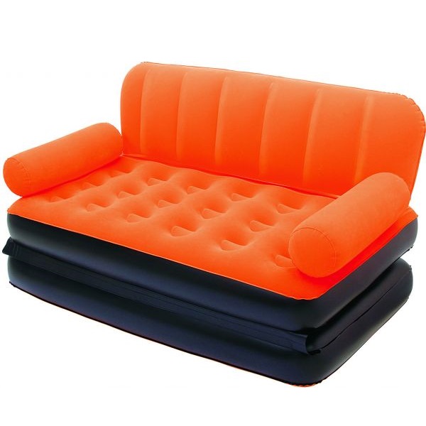 Bestway Double Multi-Functional Couch With Pump, Orange - 67356-O