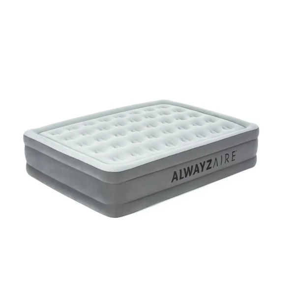 Bestway 2.03m x 1.52m x 46cm AlwayzAire Airbed Queen Built-in Dual Pump - 67624