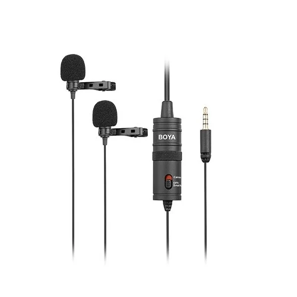 BOYA Dual Omni-Directional Lavalier Mic - BY-M1DM