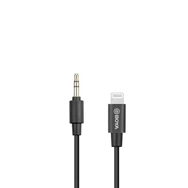 Boya BY-K1 20cm 3.5mm Male TRRS to Male Lightning Adapter Cable