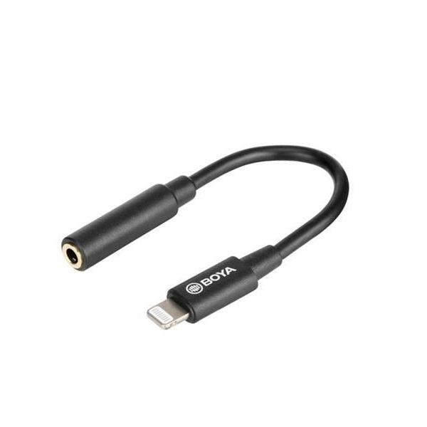 Boya BY-K3 6cm 3.5mm Female TRRS to Male Lightning Adapter Cable