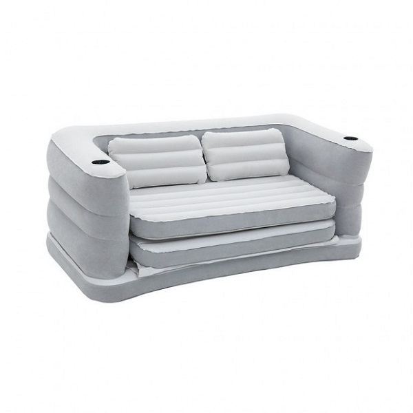 BESTWAY Multi Max II Air Couch, 2.00 m x 1.60 m x 64 cm, Grey - 75063