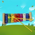 Hand Knock Colorful Xylophone, Percussion Wooden Xylophone for Educational & Preschool Learning Music Enlightenment for Kids - XYL-8