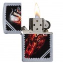 Zippo Skull Flames, Street Chrome Lighter - ZP29067