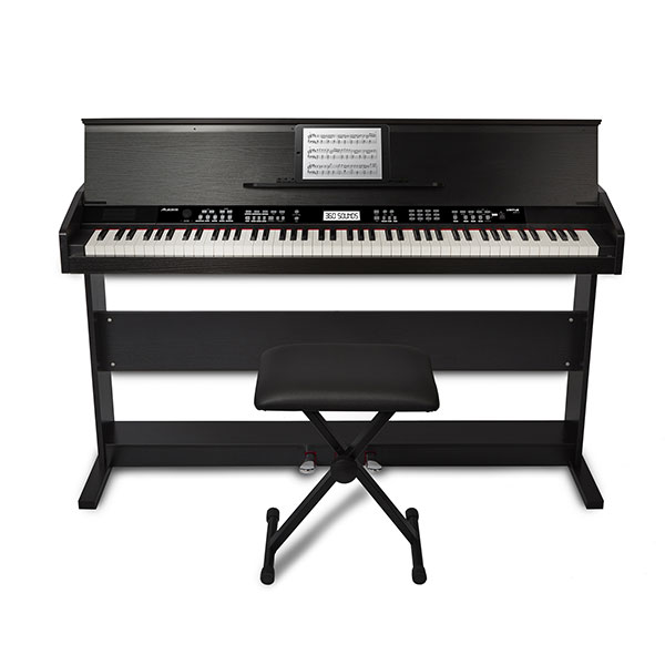 ALESIS VIRTUE 88-Key Digital Piano with Bench, Black - A-VIRTUE-BLK