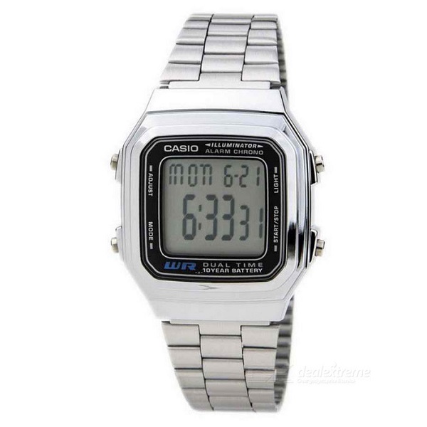 Casio Silver Stainless Steel Quartz Watch - A178WA-1ADF