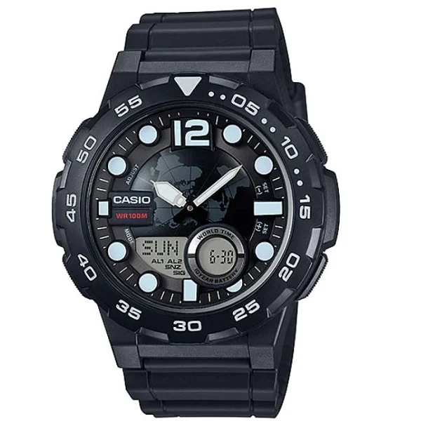 Casio World Time Casual Mens Watch AEQ-100W-1AVDF