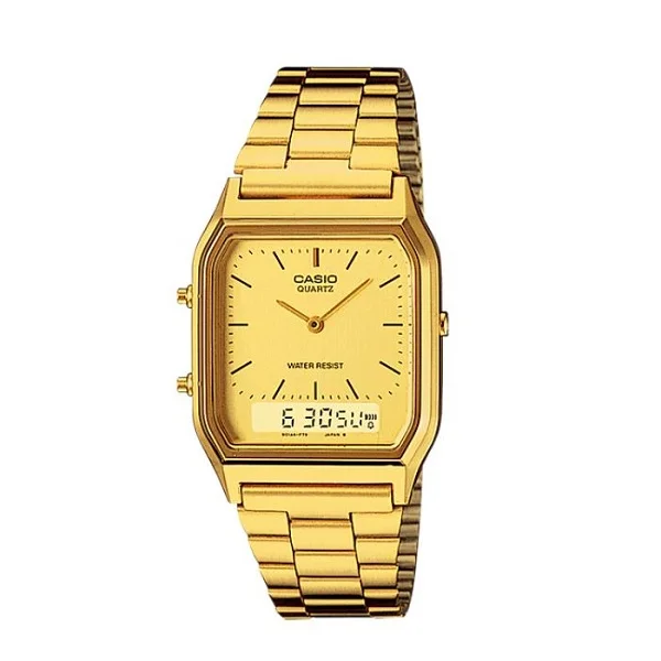 Casio Youth Series Analog Gold Dial Watch for Men - AQ-230GA-9DMQ