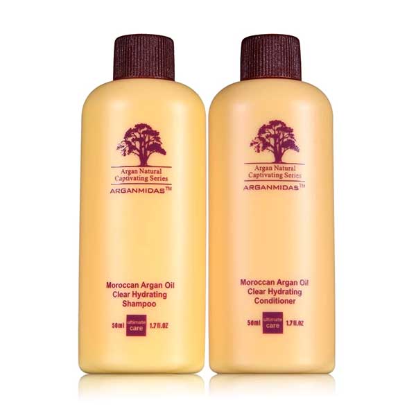 ARGANMIDAS Moroccan Argan Clear Hydrating Shampoo & Conditioner Travel Kit - ARGAN-18