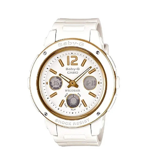 Casio Baby-G Analog-Digital White Band Watch for Women - BGA-151-7BDR