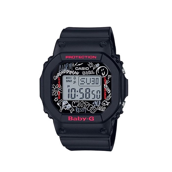 Casio Baby-G Digital Black Band Watch for Women - BGD-560SK-1DR