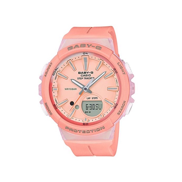 Casio Baby-G Step Tracker Analog-Digital Watch for Women - BGS-100-4ADR