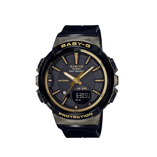 Casio Baby-G Step Tracker Black Band Analog-Digital Watch for Women - BGS-100GS-1ADR