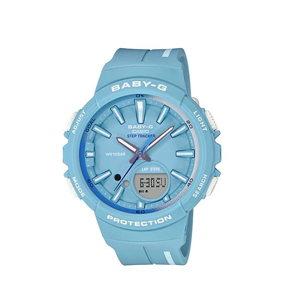 Casio Baby-G Step Tracker Blue Band Analog-Digital Watch for Women - BGS-100RT-2ADR