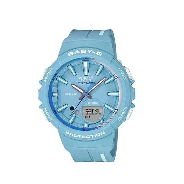 Casio Baby-G Step Tracker Blue Band Analog-Digital Watch for Women - BGS-100RT-2ADR