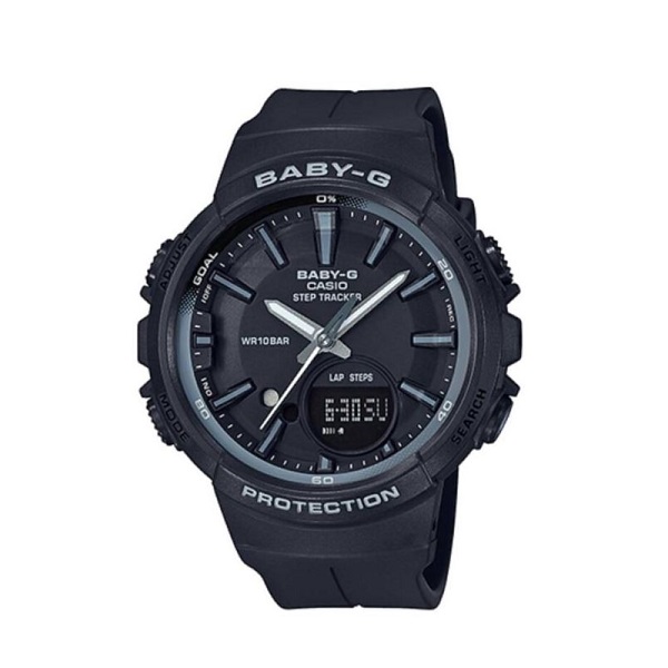 Casio Baby-G Step Tracker Black Band Analog-Digital Watch for Women - BGS-100SC-1ADR