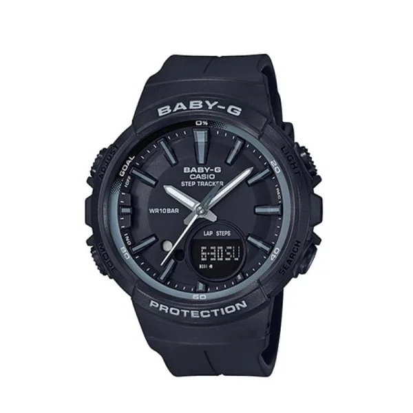 Casio Baby-G Step Tracker Black Band Analog-Digital Watch for Women - BGS-100SC-1ADR