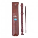 SWAN Soprano Recorder, 8-Hole German Treble Plastic Wood Design Flute with Cleaning Rod & Bag For Beginners - BJ630-N