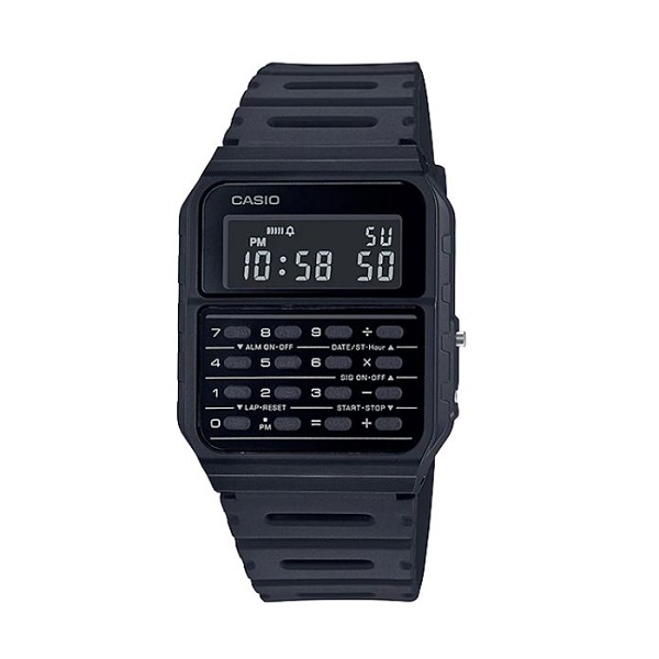 Casio Vintage Data Bank Black Band Digital Watch for Unisex - CA-53WF-1BDF