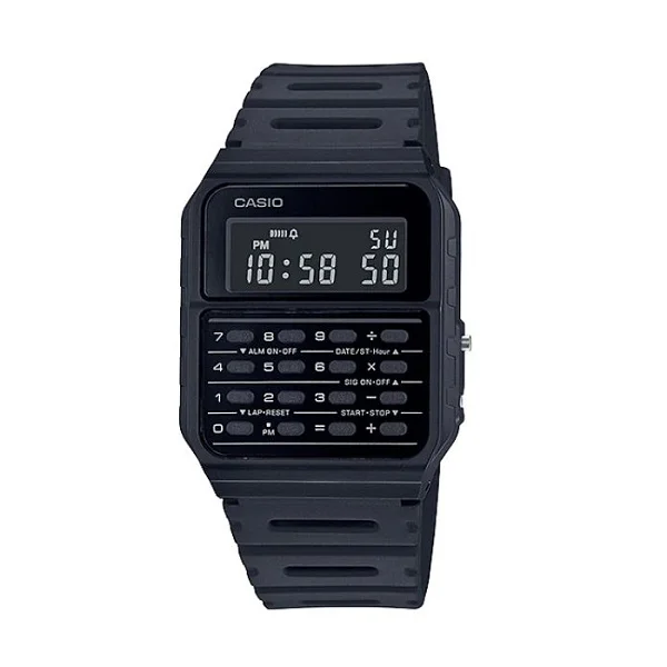 Casio Vintage Data Bank Black Band Digital Watch for Unisex - CA-53WF-1BDF