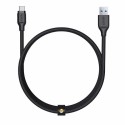 Aukey Braided Nylon USB 3.1 USB A To USB C Cable 2 meter, Black - CB-AC2 BK