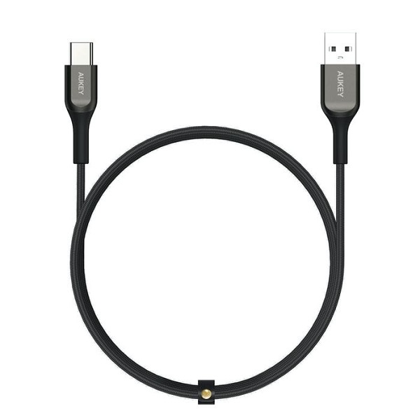 Aukey Kevlar Core USB-A to C Cable 2 meter, Black - CB-AKC2 BK