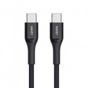 Aukey Kevlar Core USB-C to C Cable 1.2 meter, Black - CB-AKC3 BK