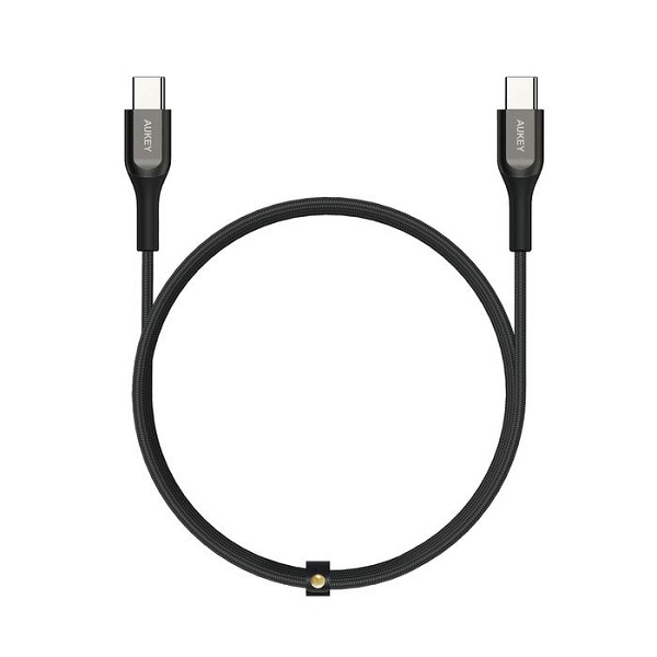 Aukey Kevlar Core USB-C to C Cable 1.2 meter, Black - CB-AKC3 BK