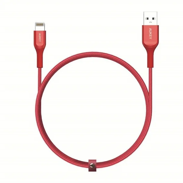 Aukey Kevlar Core Lightning to USB-A Cable 2 meter, Red - CB-AKL2 RD