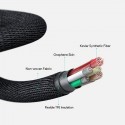 Aukey Kevlar Core Lightning to USB-C Cable 1.2 meter, Black - CB-AKL3 BK
