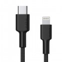 Aukey Braided USB-C to Lightning Cable 1.2 meter, Black - CB-CL1 BK
