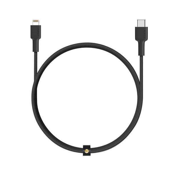 Aukey Braided USB-C to Lightning Cable 1.2 meter, Black - CB-CL1 BK